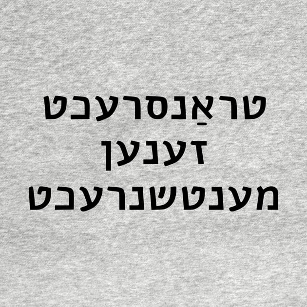 Trans Rights Are Human Rights (Yiddish) by dikleyt